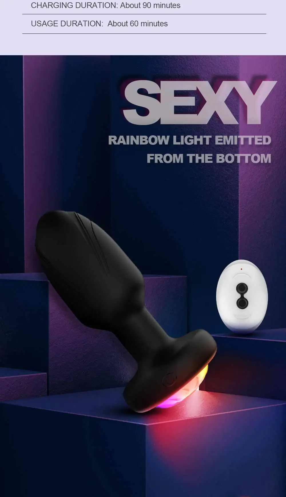LED Light Anal Vibrator Wireless Remote Control Butt Plug Men Prostate Massager Male Female Anal Masturbator for Adult Sex Toys LED Light Anal Vibrator Wireless Remote Control Butt Plug Men Prostate Massager Male Female Anal Masturbator for Adult Sex Toys