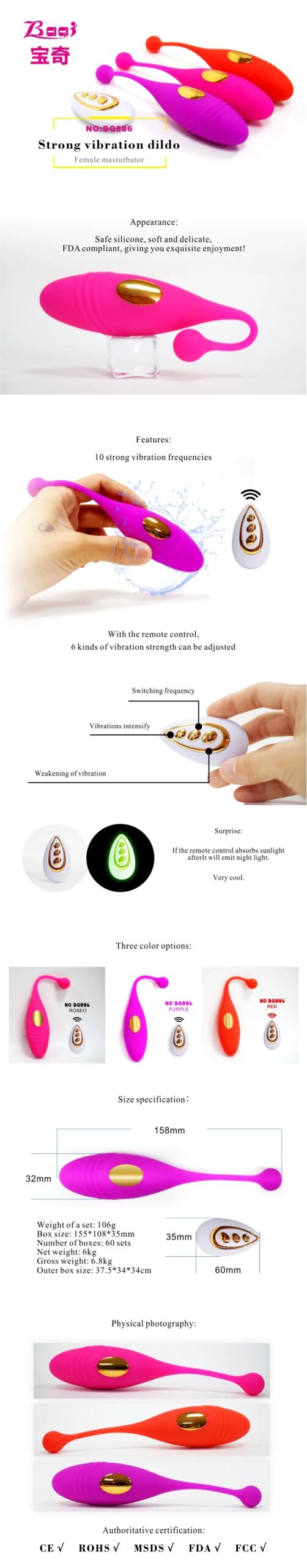 Female Vibrating Masturbator Wireless Remote Control Vibrator USB Charging Sexy Silicone Waterproof Sex Toys for Adults Egg Female Vibrating Masturbator Wireless Remote Control Vibrator USB Charging Sexy Silicone Waterproof Sex Toys for Adults Egg