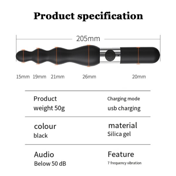Vibrating Anal Beads Sex Toys Prostate Massager Anal Plug Vibrator for Men and Women Remote Control Butt Plug G Spot Stimulor