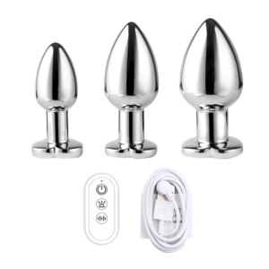 Glowing Metal Anal Vibrator APP Remote Control Men Prostate Massager with Bluetooth Women Butt Plug Masturbator for Man Sex Toys