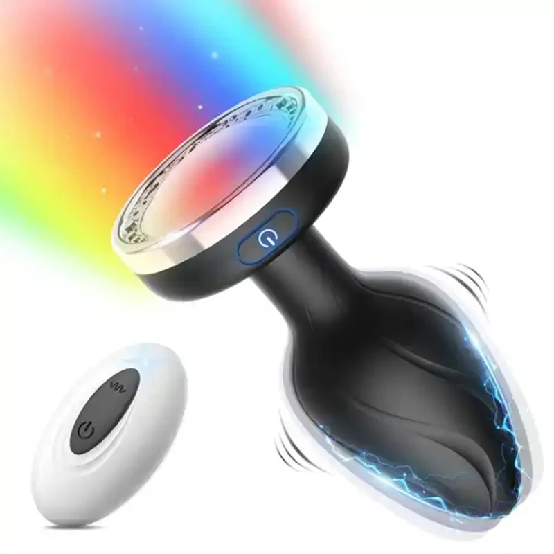 Vibrating Silicone Remote Control Led Anal Vibrator 10 Flashing Butt Plug Electric Vibrating Silicone Remote Control Led Anal Vibrator 10 Flashing Butt Plug Electric