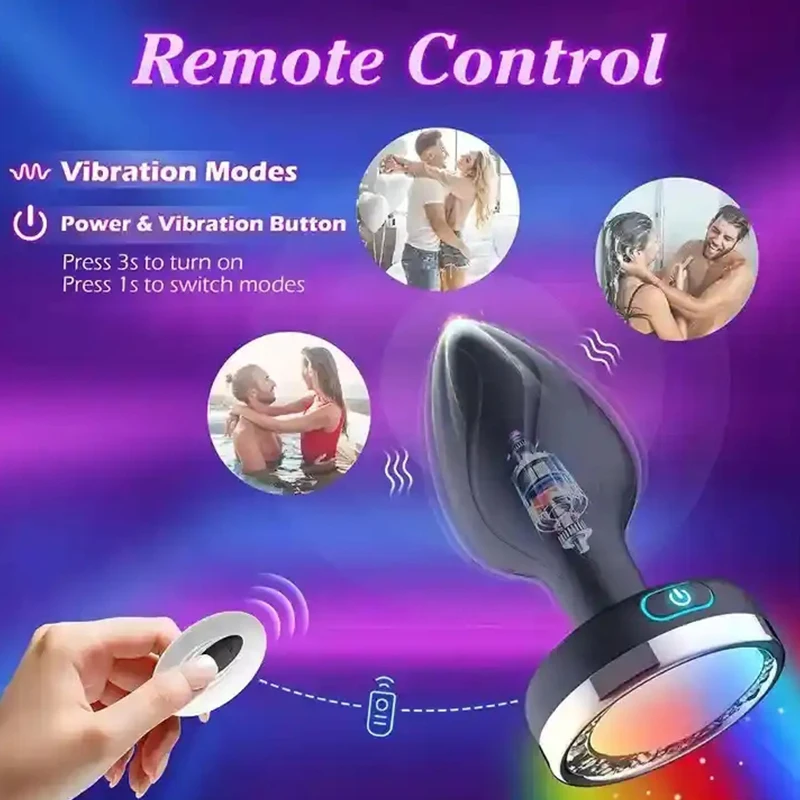 Vibrating Silicone Remote Control Led Anal Vibrator 10 Flashing Butt Plug Electric Vibrating Silicone Remote Control Led Anal Vibrator 10 Flashing Butt Plug Electric