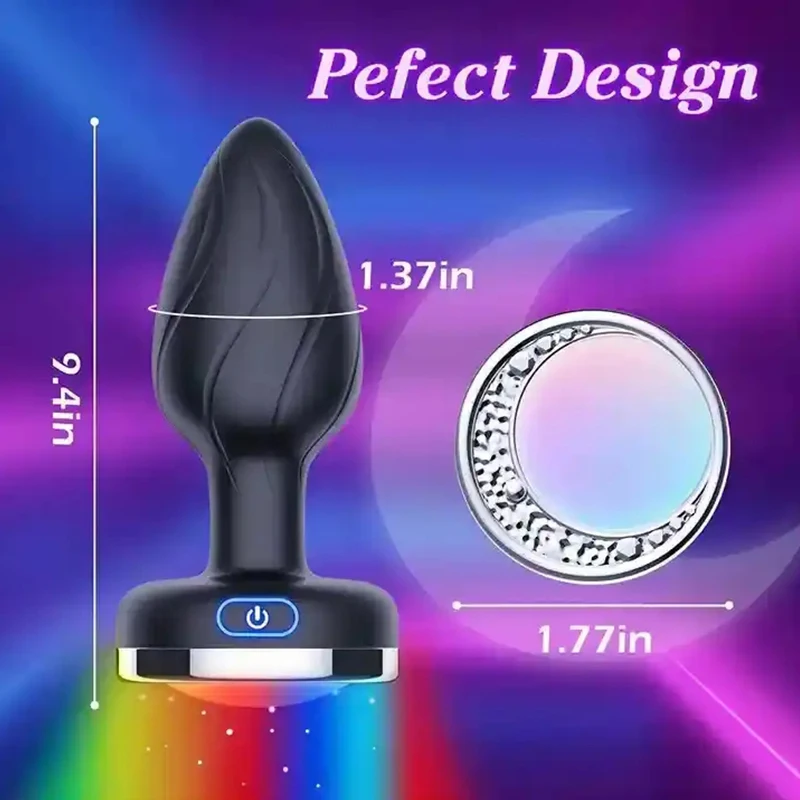 Vibrating Silicone Remote Control Led Anal Vibrator 10 Flashing Butt Plug Electric Vibrating Silicone Remote Control Led Anal Vibrator 10 Flashing Butt Plug Electric