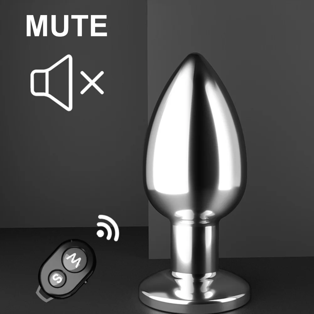 Wireless Remote Control Anal Vibrator Metal Butt Plug for Men Prostate Massager Female Masturbator Adult Sex Toys for Women Men