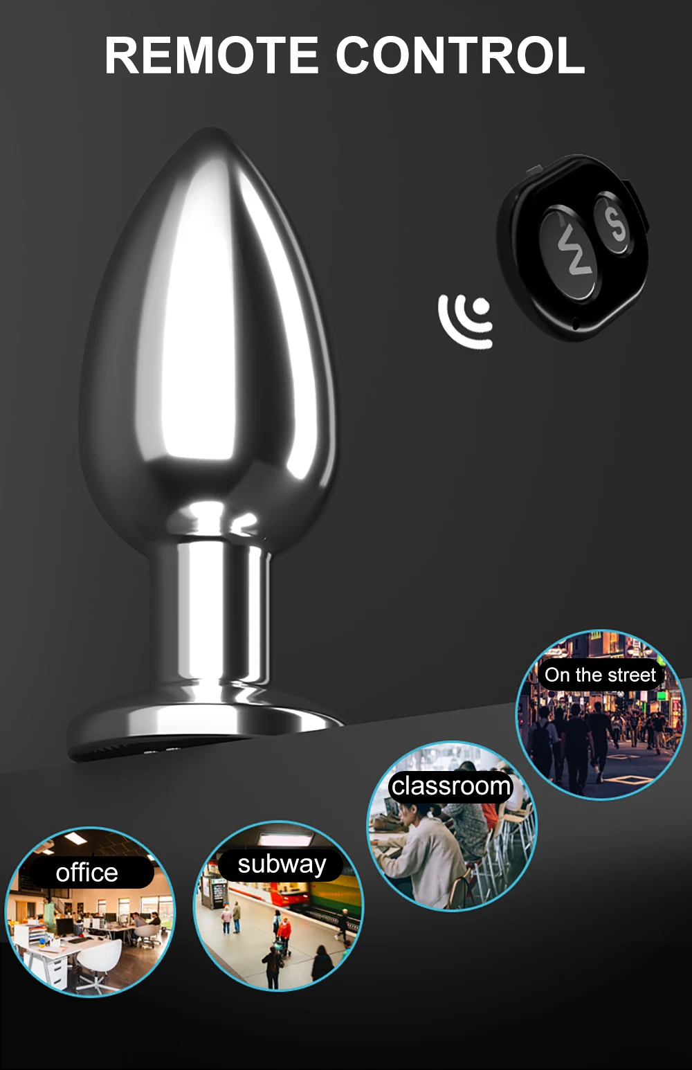 Wireless Remote Control Anal Vibrator Metal Butt Plug for Men Prostate Massager Female Masturbator Adult Sex Toys for Women Men