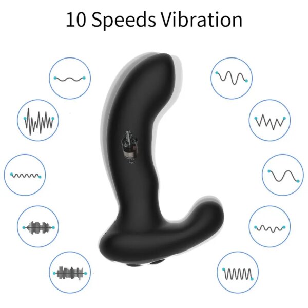 New Rolling & Vibrating Male Prostate Massage Remote Control Anal Plug & Butt Plugs for Man G-Spot Stimulate Gay Anal Sex Toys