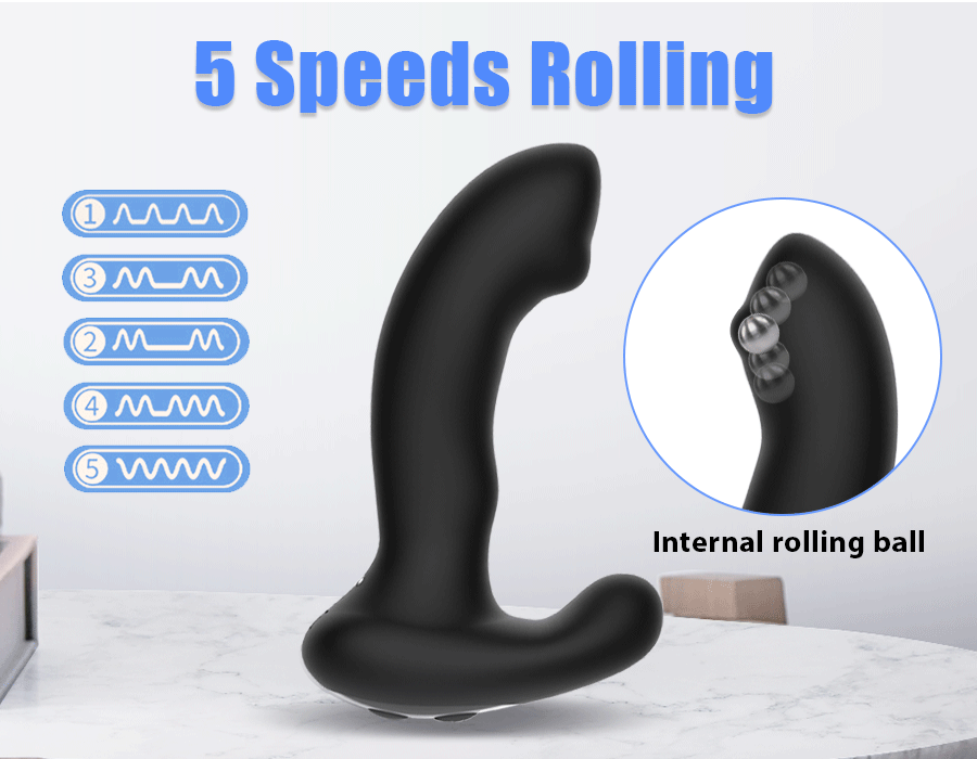 New Rolling & Vibrating Male Prostate Massage Remote Control Anal Plug & Butt Plugs for Man G-Spot Stimulate Gay Anal Sex Toys New Rolling & Vibrating Male Prostate Massage Remote Control Anal Plug & Butt Plugs for Man G-Spot Stimulate Gay Anal Sex Toys