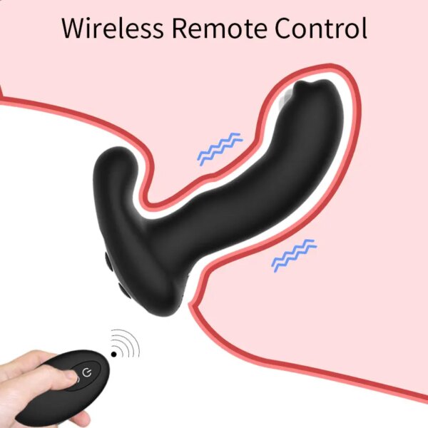 New Rolling & Vibrating Male Prostate Massage Remote Control Anal Plug & Butt Plugs for Man G-Spot Stimulate Gay Anal Sex Toys