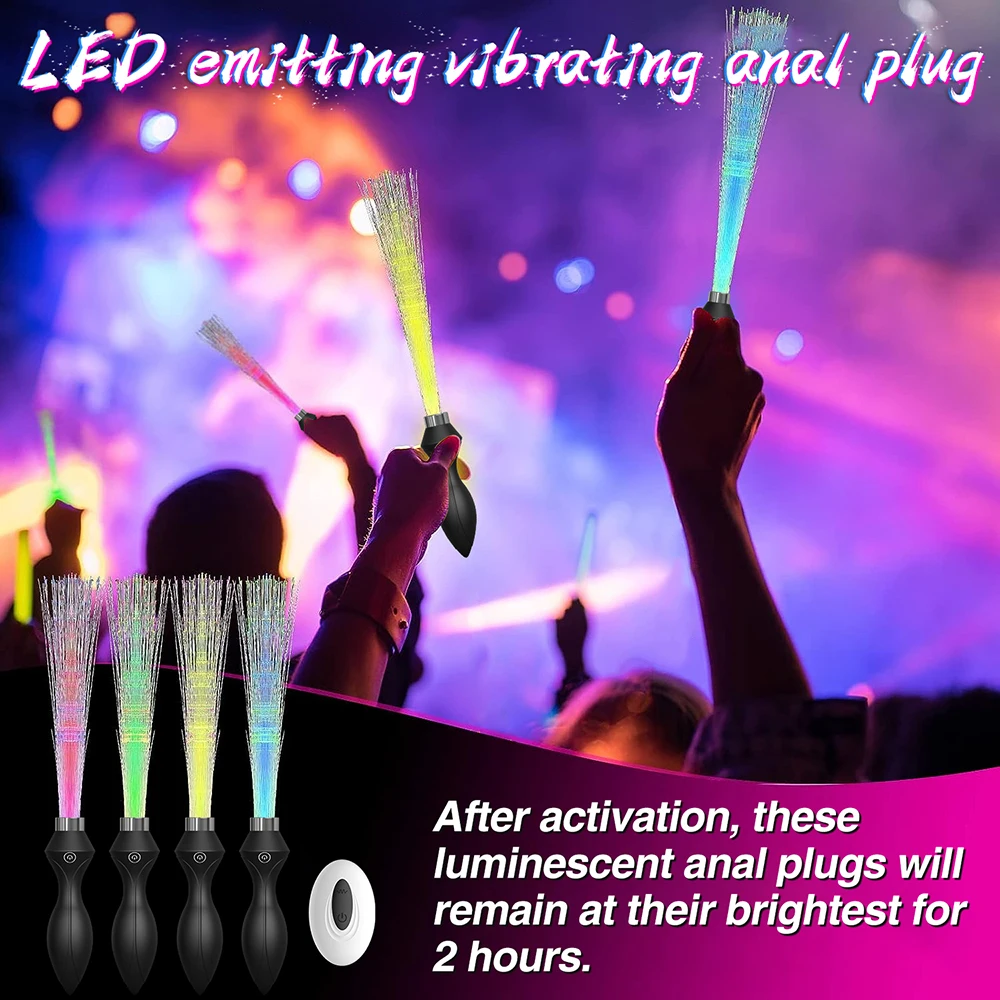 10 Frequency Butt Plug Colorful Light Anal Plug Vibrator Prostate Massage Sex Toy Women Men Gay Adult Wireless Remote Control 10 Frequency Butt Plug Colorful Light Anal Plug Vibrator Prostate Massage Sex Toy Women Men Gay Adult Wireless Remote Control