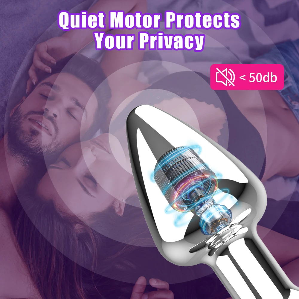 Butt Plug Sex Toy for Women App Remote Control Anal Plug Dildo Vibrator Prostate Massager Stainless Steel Vibrating Buttplug