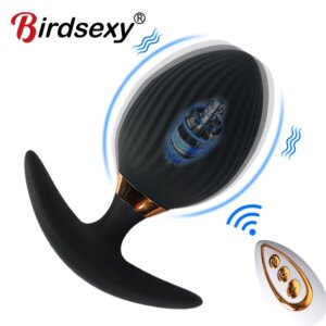 Anal Plug Vibrator for Men Prostate Massager Wireless Remote Control Wearable Silicone Butt for Adults 18 Sex Toys Women Gay