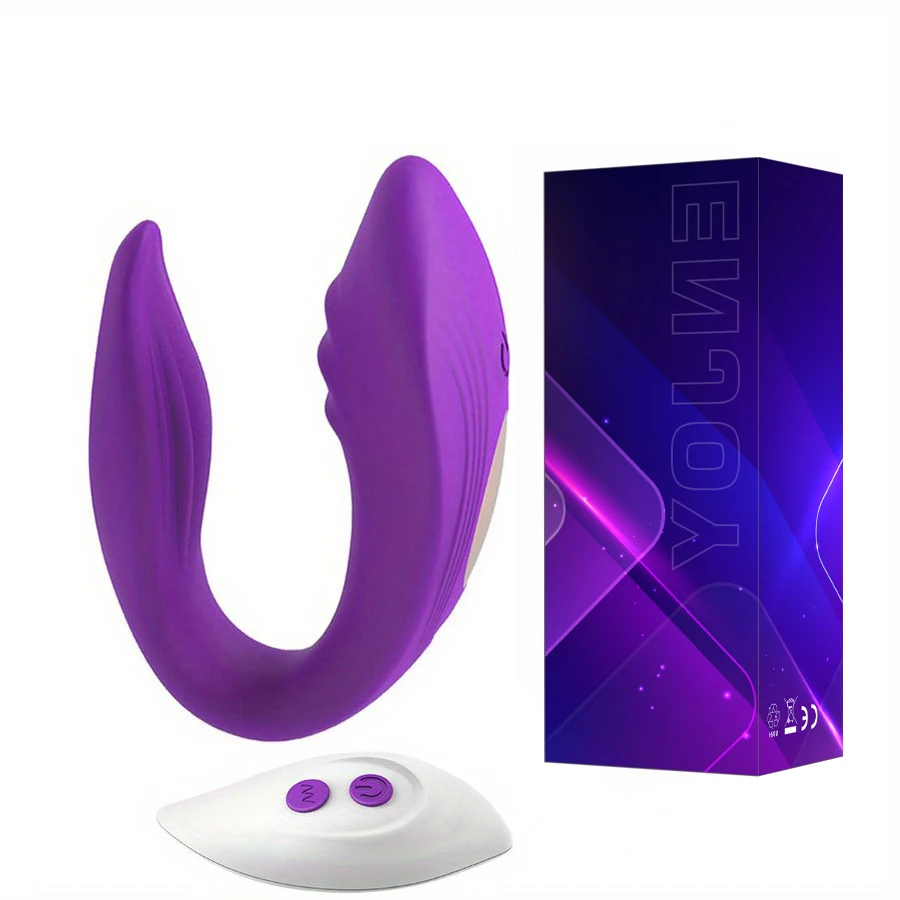 Wireless Remote Control Dildo Vibrator Female Dual Motors U Shape Clitoris Stimulator Wearable Sex Toys for Women Couples Adults