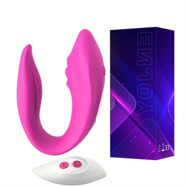 Wireless Remote Control Dildo Vibrator Female Dual Motors U Shape Clitoris Stimulator Wearable Sex Toys for Women Couples Adults