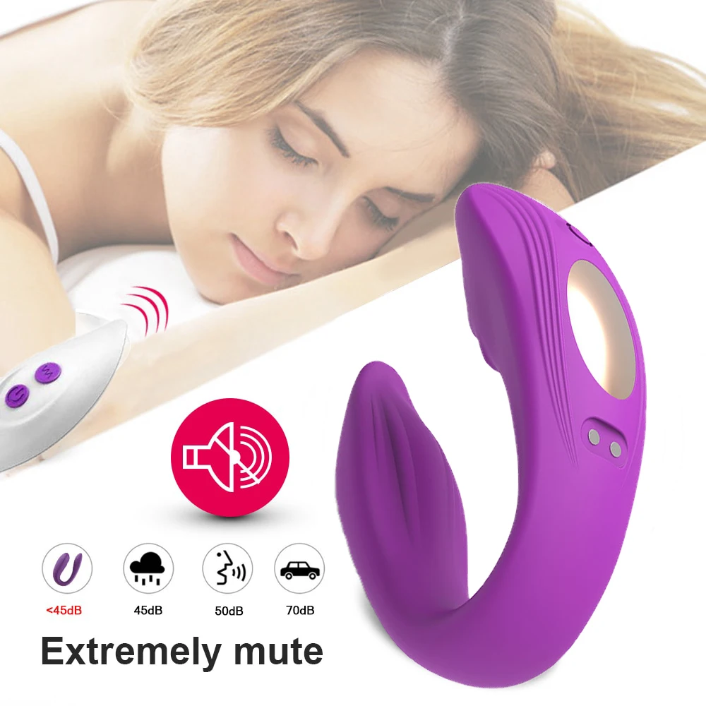 Wireless Remote Control Dildo Vibrator Female Dual Motors U Shape Clitoris Stimulator Wearable Sex Toys for Women Couples Adults
