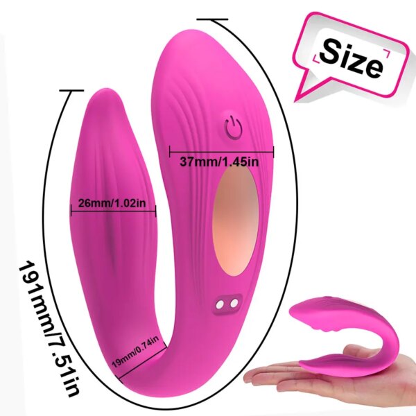 Wireless Remote Control Dildo Vibrator Female Dual Motors U Shape Clitoris Stimulator Wearable Sex Toys for Women Couples Adults