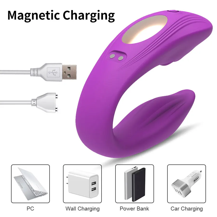 Wireless Remote Control Dildo Vibrator Female Dual Motors U Shape Clitoris Stimulator Wearable Sex Toys for Women Couples Adults