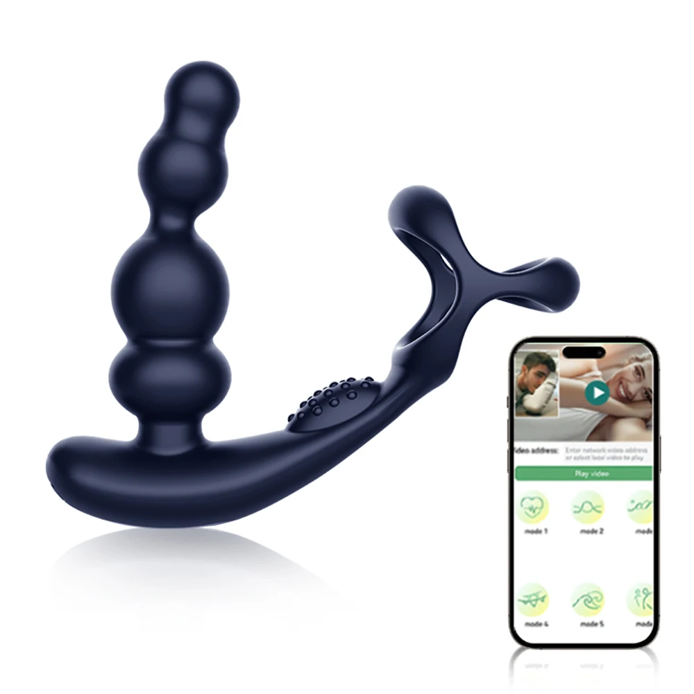 Remote Control Male Prostate Massager Vibrator 360°Rotate Toy Vibrator Ring Plugs Masturbator dildo Anal Butt  Sex Plug Wearable