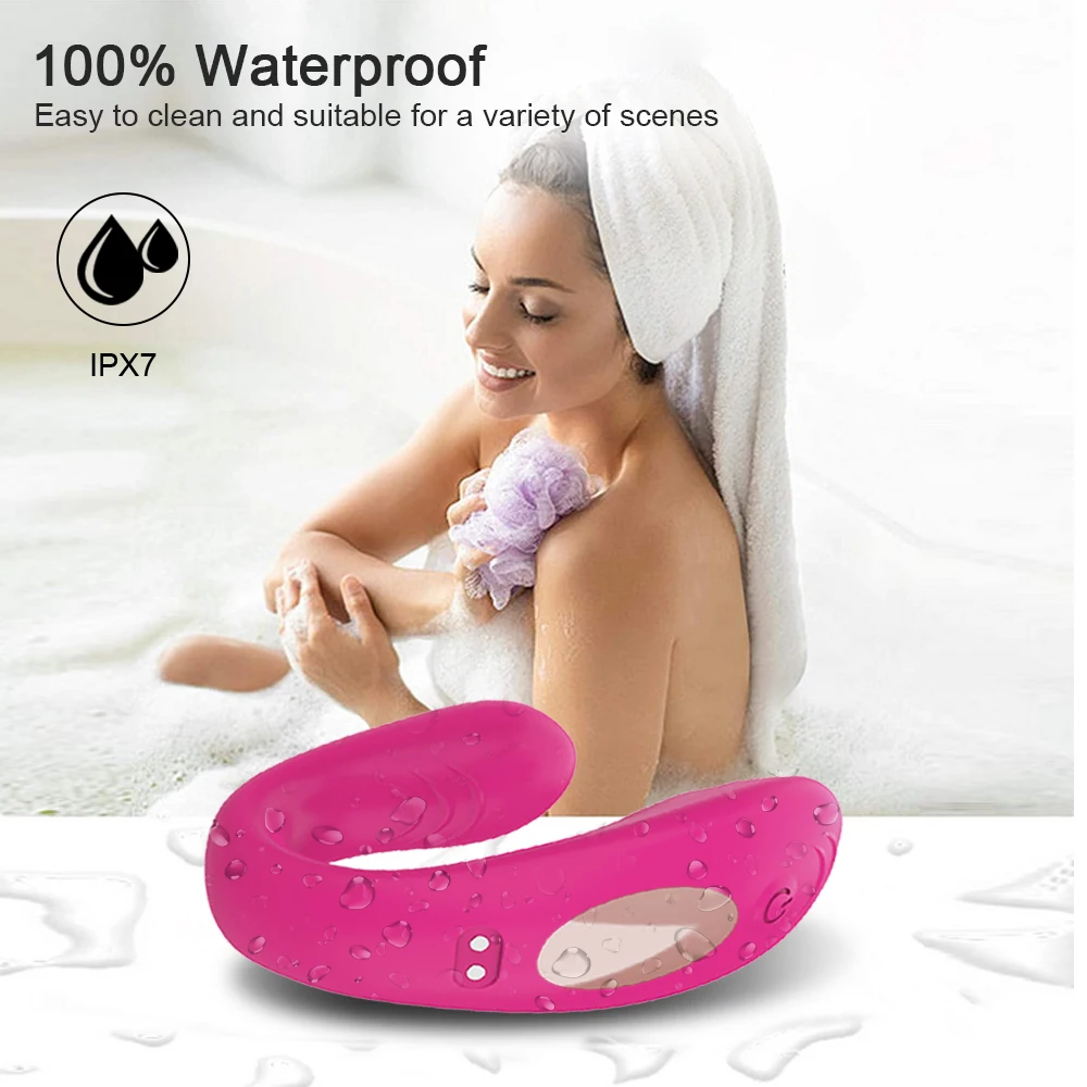 Erotic Wireless We Share Vibe Remote Control U Shape Dildo Vibrator G Spot Clitoris Stimulator Couples Adult Sex Toys for Woman