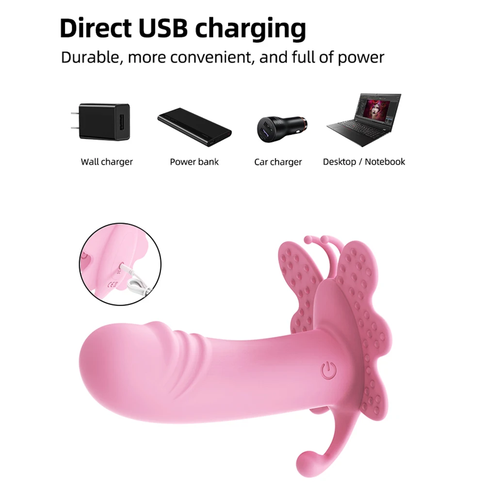 Women's Dildo Butterfly Vibrator Sex Toys for Women Wireless Remote Control Vagina Dildo Female Vibrators for Women Couples