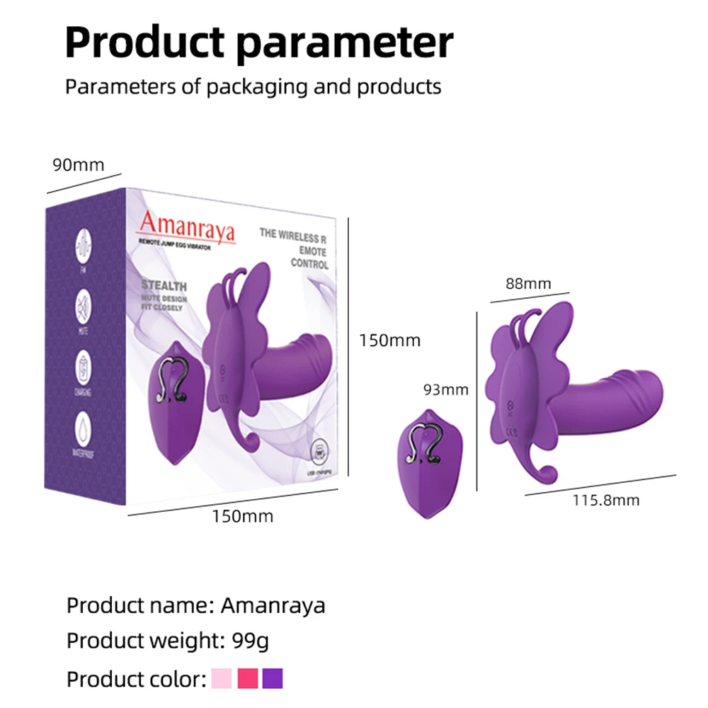 Women's Dildo Butterfly Vibrator Sex Toys for Women Wireless Remote Control Vagina Dildo Female Vibrators for Women Couples