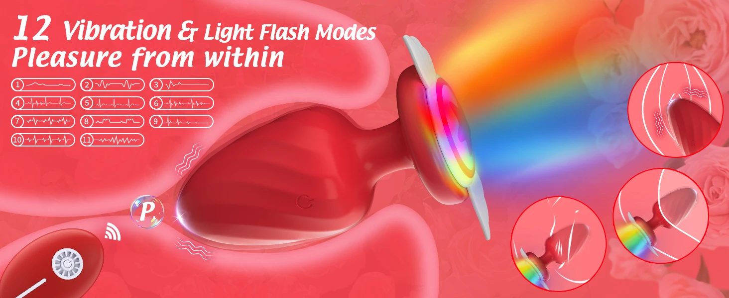Remote Control Anal Plug Vibrating Butt Anus Plug Adult Sex Toy Light Up Anal Vibrator Prostate Massager Female Male Gay Orgasm Remote Control Anal Plug Vibrating Butt Anus Plug Adult Sex Toy Light Up Anal Vibrator Prostate Massager Female Male Gay Orgasm