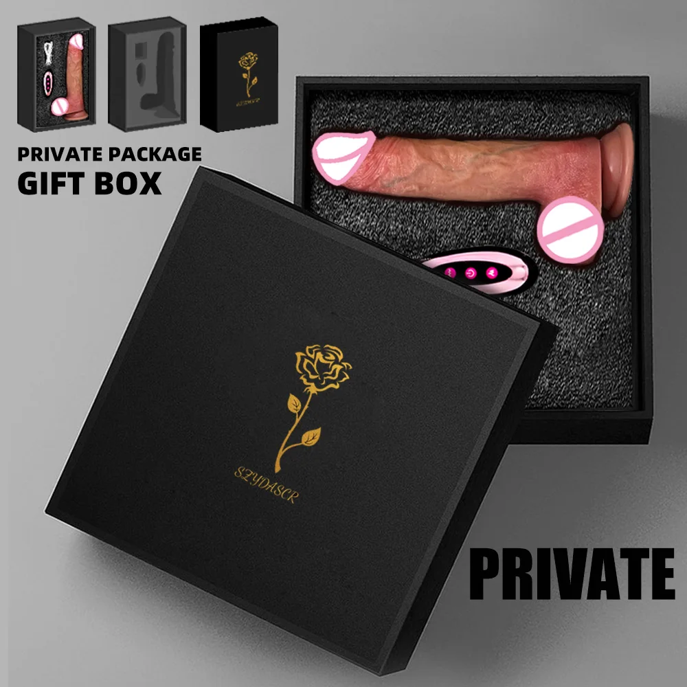 Big Telescopic Realistic Vibrating Dildo Vibrator Heating Thrusting Dildo Sex Toy G-spot Anal Stimulation Vibrating for Women