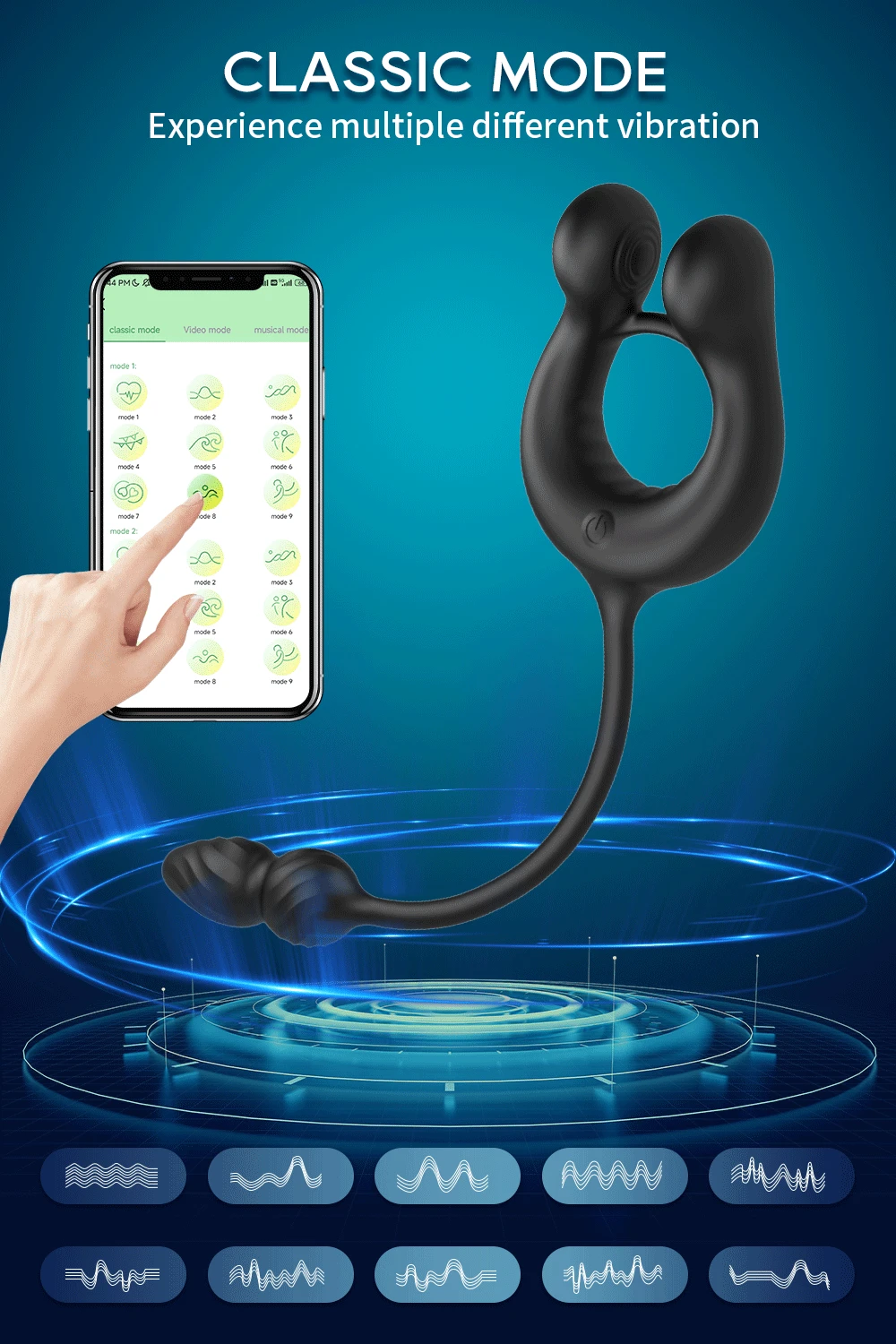 Male Cock Ring Vibrator APP Remote Control Penis Ring Delay Ejaculation Erectile Enlargement Male Masturbator Sex Toy For Couple Male Cock Ring Vibrator APP Remote Control Penis Ring Delay Ejaculation Erectile Enlargement Male Masturbator Sex Toy For Couple