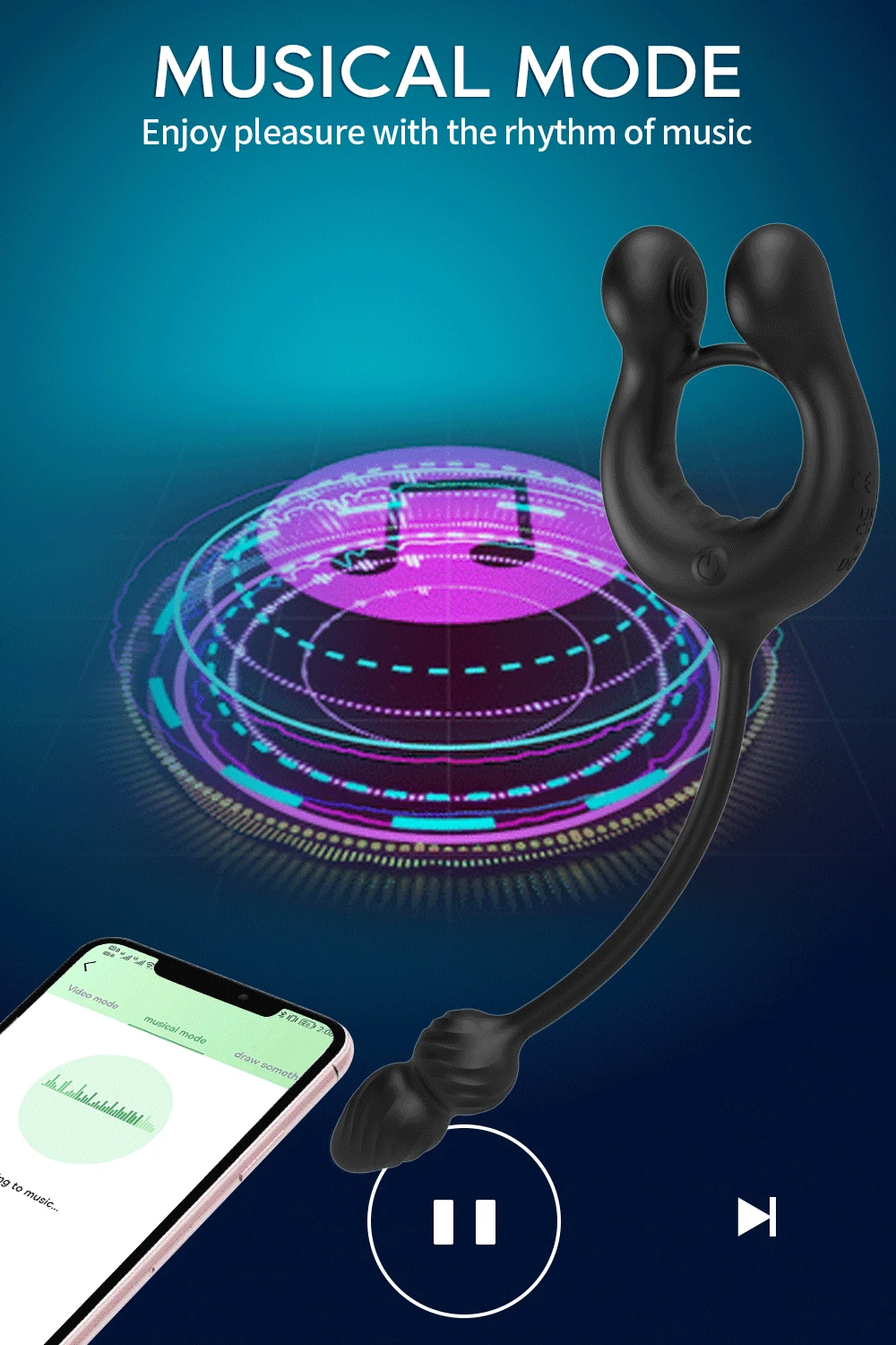 Male Cock Ring Vibrator APP Remote Control Penis Ring Delay Ejaculation Erectile Enlargement Male Masturbator Sex Toy For Couple Male Cock Ring Vibrator APP Remote Control Penis Ring Delay Ejaculation Erectile Enlargement Male Masturbator Sex Toy For Couple