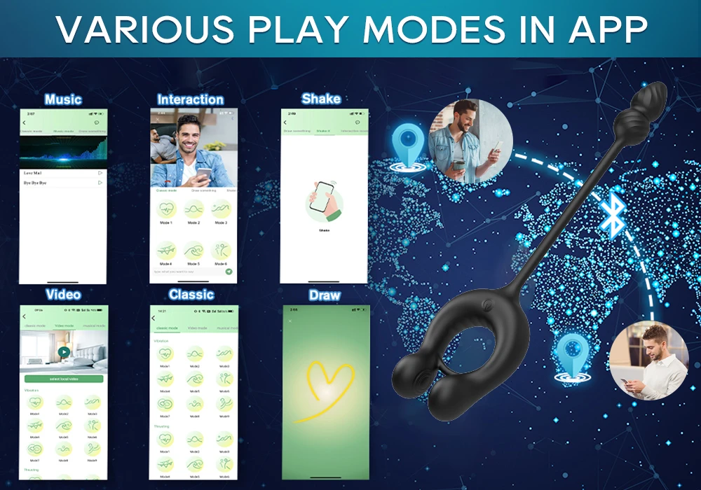 Male Cock Ring Vibrator APP Remote Control Penis Ring Delay Ejaculation Erectile Enlargement Male Masturbator Sex Toy For Couple Male Cock Ring Vibrator APP Remote Control Penis Ring Delay Ejaculation Erectile Enlargement Male Masturbator Sex Toy For Couple