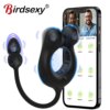 Male Cock Ring Vibrator APP Remote Control Penis Ring Delay Ejaculation Erectile Enlargement Male Masturbator Sex Toy For Couple