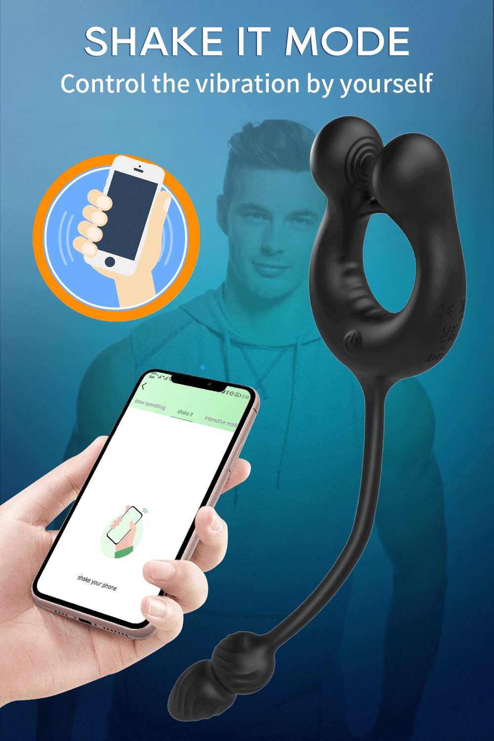 Male Cock Ring Vibrator APP Remote Control Penis Ring Delay Ejaculation Erectile Enlargement Male Masturbator Sex Toy For Couple Male Cock Ring Vibrator APP Remote Control Penis Ring Delay Ejaculation Erectile Enlargement Male Masturbator Sex Toy For Couple