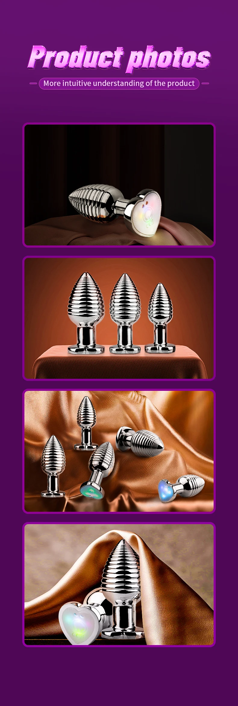 APP Wireless Remote Control Metal Plug Anal Masturbate Dazzle Color Luminous Vibration Spiral Shape Women's Plug Adult Sex Toys APP Wireless Remote Control Metal Plug Anal Masturbate Dazzle Color Luminous Vibration Spiral Shape Women's Plug Adult Sex Toys
