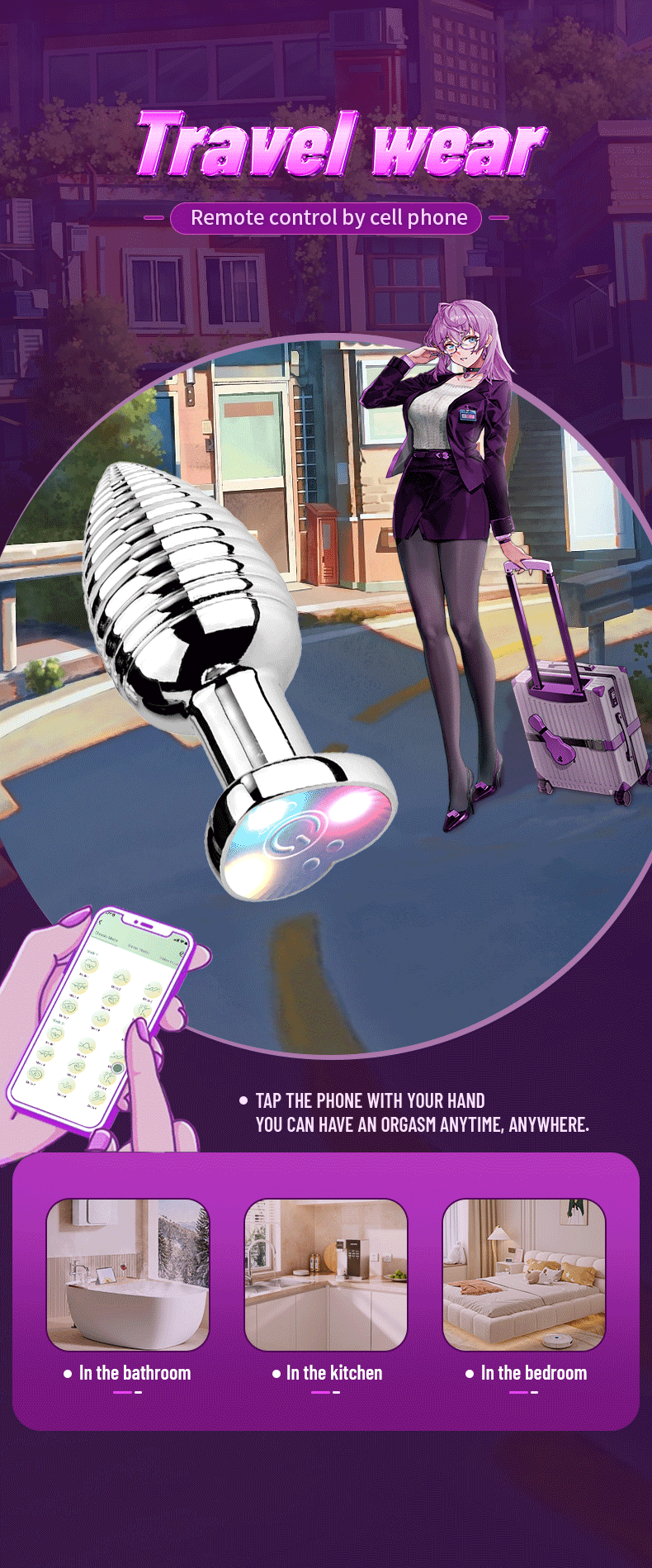 APP Wireless Remote Control Metal Plug Anal Masturbate Dazzle Color Luminous Vibration Spiral Shape Women's Plug Adult Sex Toys APP Wireless Remote Control Metal Plug Anal Masturbate Dazzle Color Luminous Vibration Spiral Shape Women's Plug Adult Sex Toys
