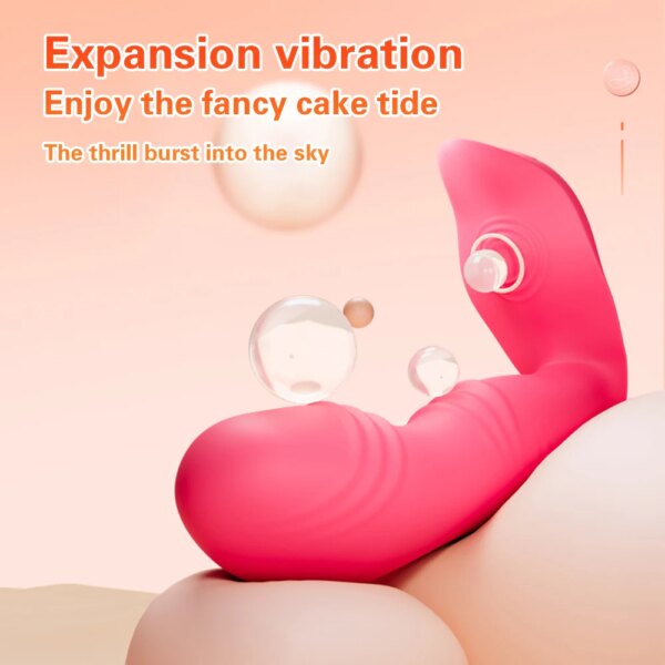 Dildo Vibrator Inflatable Butt Plug Remote Control G Spot Clit Stimulator Massager Automatic Vibrating Adult Sex Toys For Women