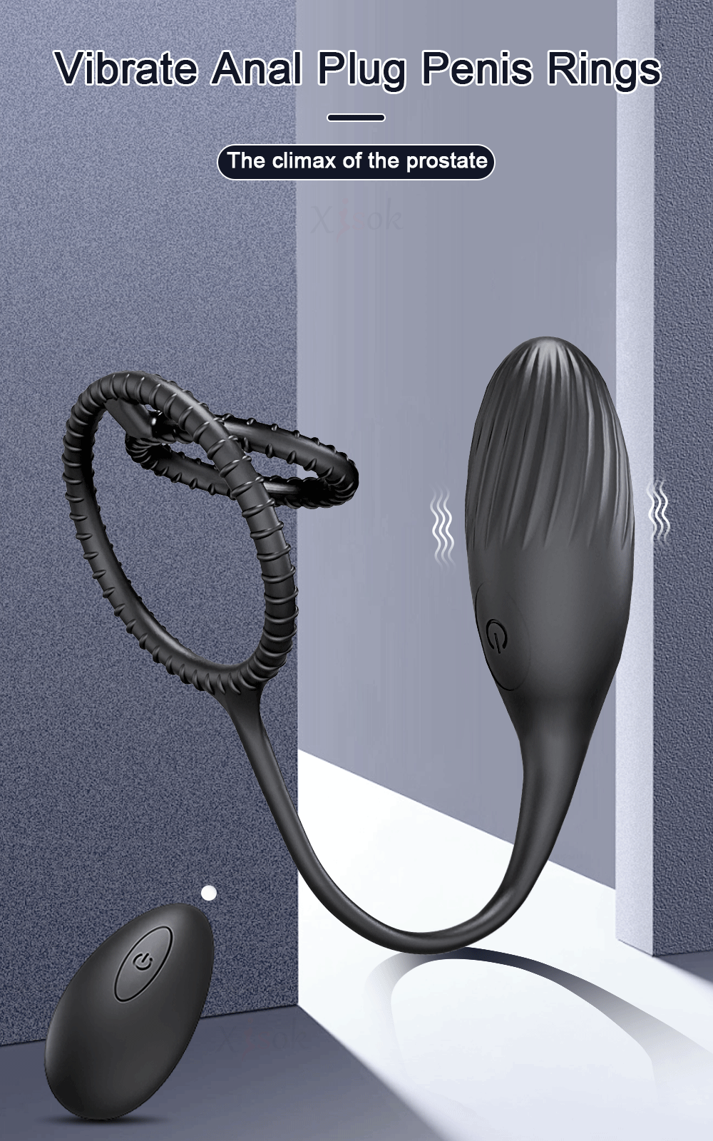 Remote Control Anal Plug Vibrator with Cork Ring for Men Male Prostate Massage Anal Unisex Butt Plug Adult Goods Sex Toys