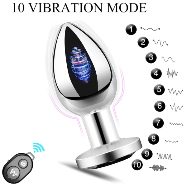 Wireless Remote Control Anal Vibrator Metal Butt Plug Men Prostate Massager Female Masturbator Adult Sex Toys for Women Men Gay