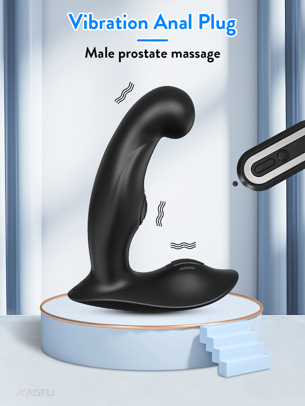 Remote Control Prostate Massager Anal Vibrator Male Sex Toys with Cock Ring Vibrating Butt Plugs Masturbator for Men Gay Glans