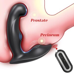 Remote Control Prostate Massager Anal Vibrator Male Sex Toys with Cock Ring Vibrating Butt Plugs Masturbator for Men Gay Glans