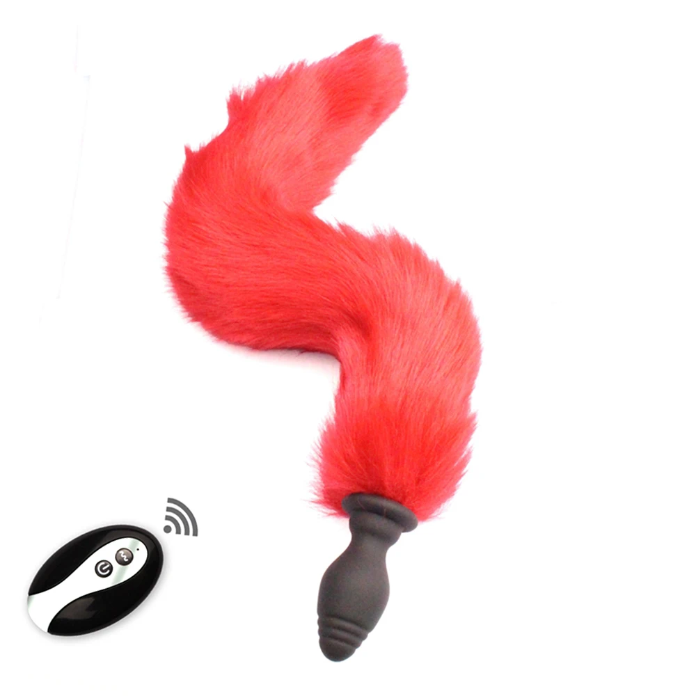 Wireless Remote Control Anal Plug Sex Toys Fox Tail Soft Sex Tail Butt Plug Erotic Anus Toys For Adult Tail Flirting Cosplay Sex