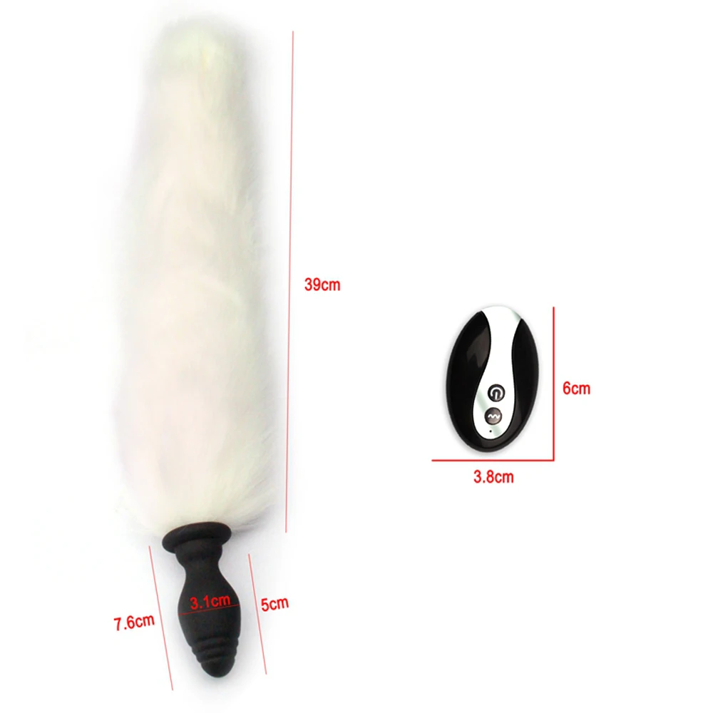 Wireless Remote Control Anal Plug Sex Toys Fox Tail Soft Sex Tail Butt Plug Erotic Anus Toys For Adult Tail Flirting Cosplay Sex