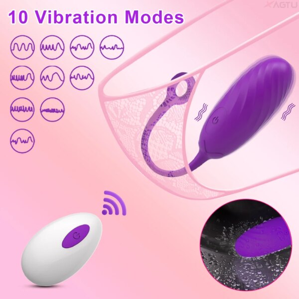 Powerful Remote Controller Egg Vibrator For Women Nipple Clitoral Stimulation Vagina Massage Love egg Vibrating Adult Sex toys