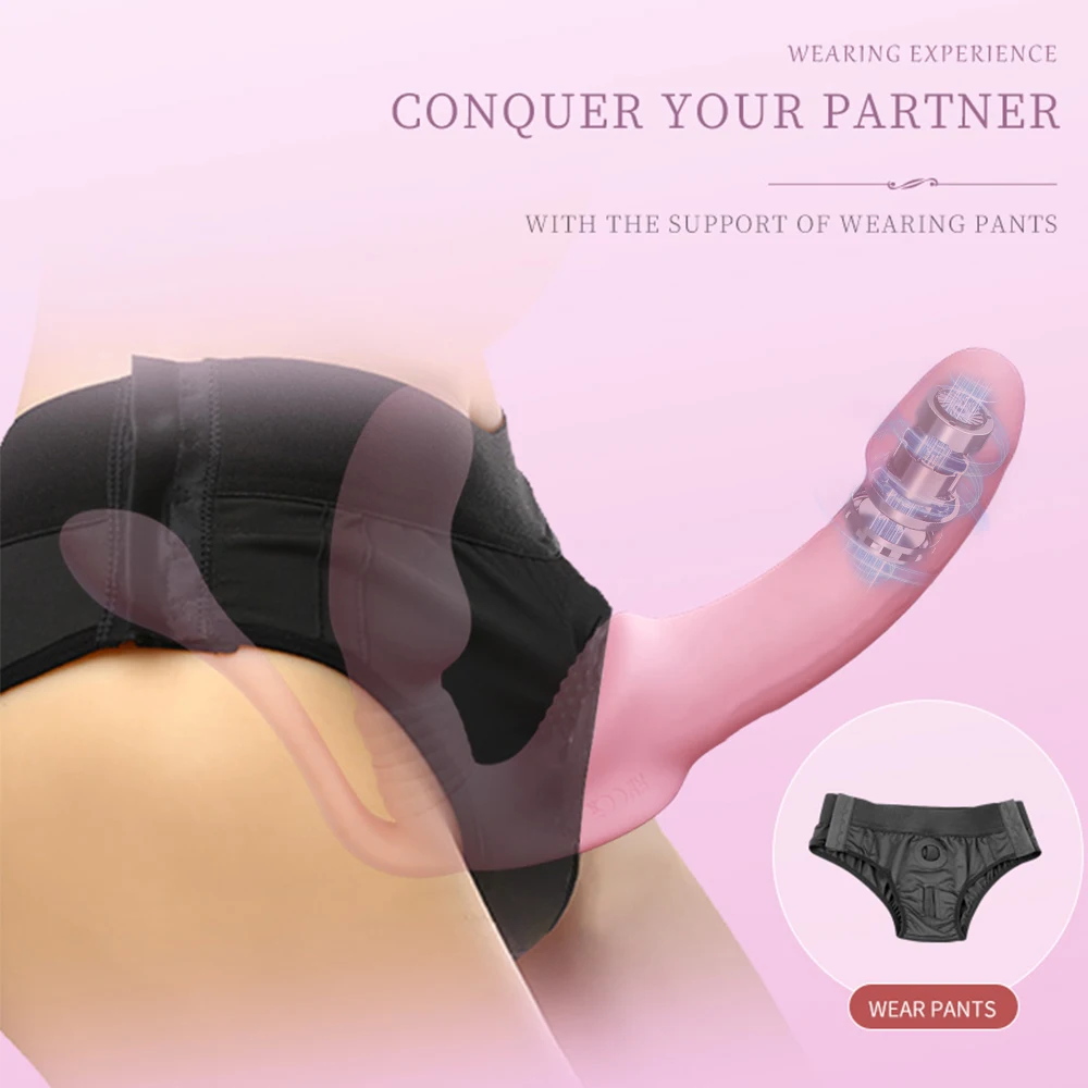 Dildo Vibrator Strapless Strap-on Anal Plug For Couples Lesbian Wireless Remote Control G Spot Double-heads Vibrator Sex Toys