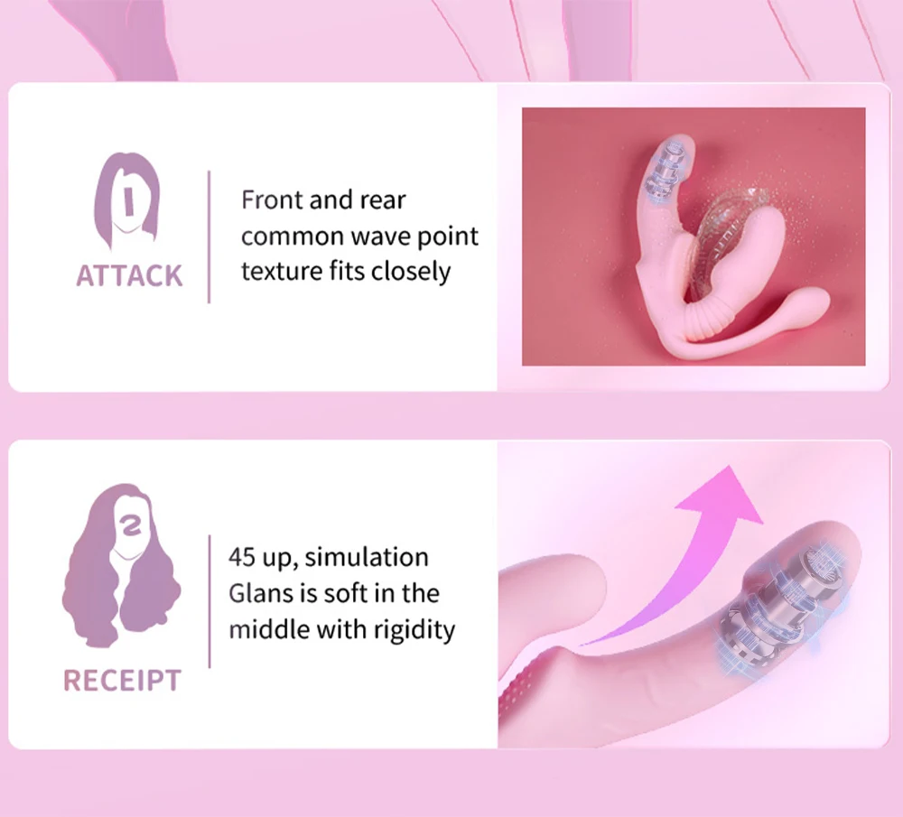 Dildo Vibrator Strapless Strap-on Anal Plug For Couples Lesbian Wireless Remote Control G Spot Double-heads Vibrator Sex Toys