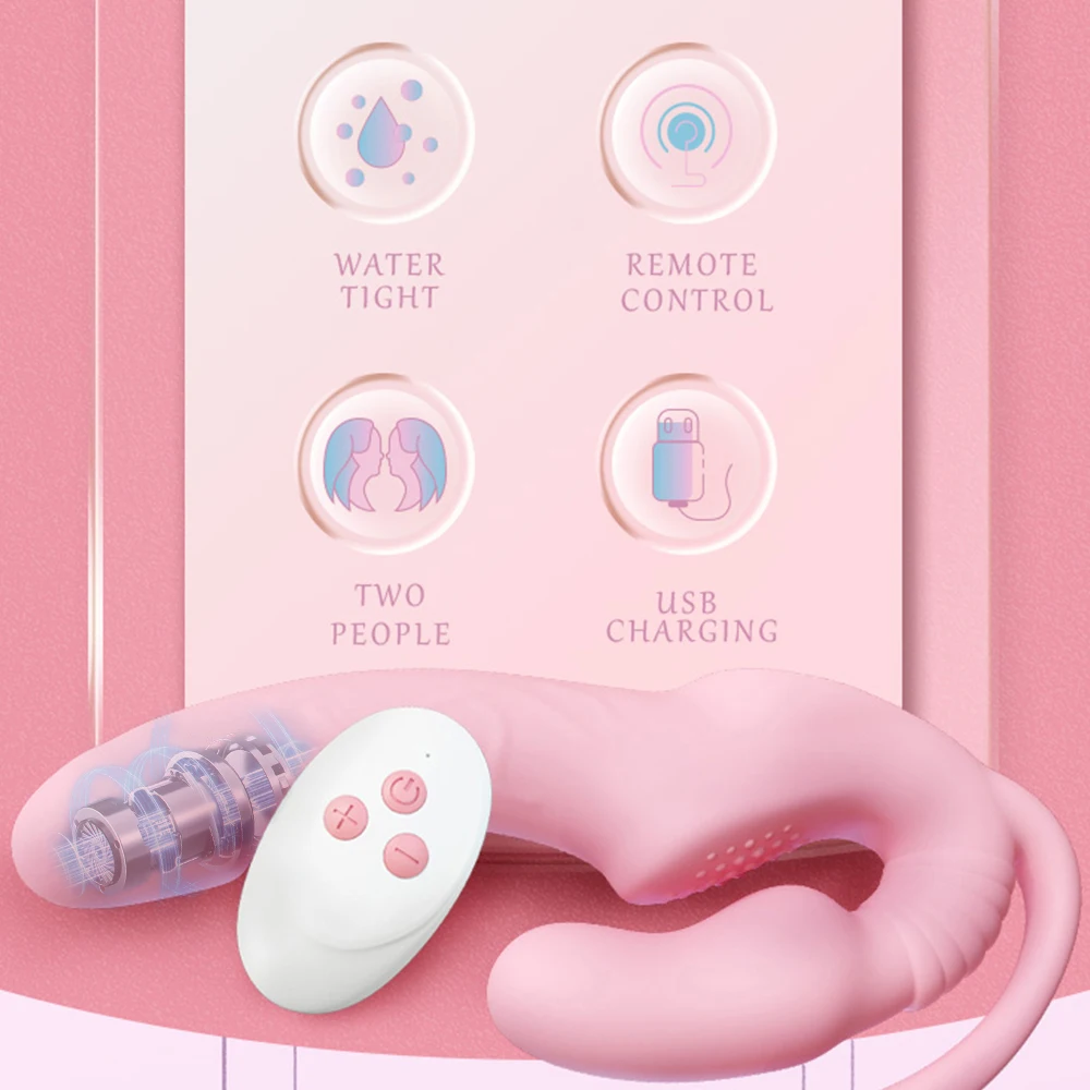 Dildo Vibrator Strapless Strap-on Anal Plug For Couples Lesbian Wireless Remote Control G Spot Double-heads Vibrator Sex Toys