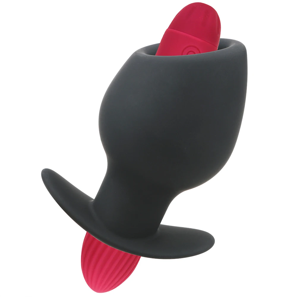 OLO Anal Plug Sex Tool For Couple Butt Plug Enema Anal Dilator Hollow Silicone Erotic Sex Toy For Women Men Vagina Speculum