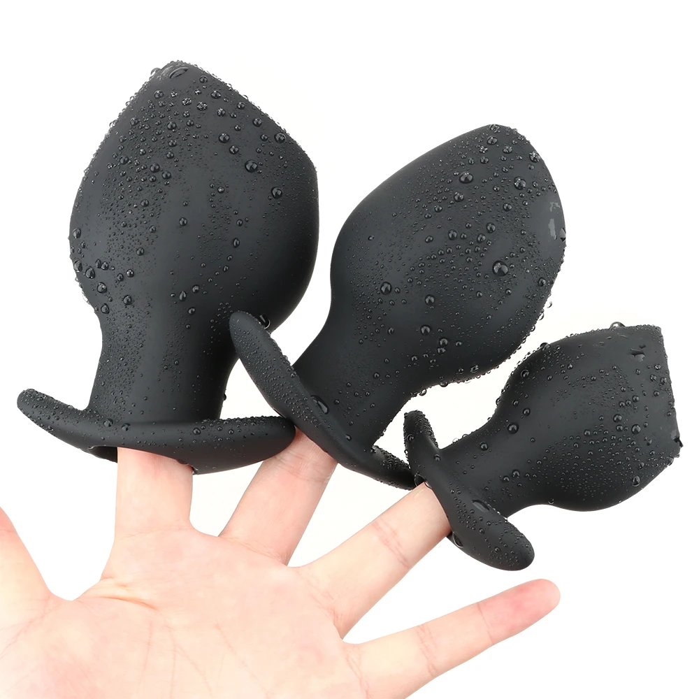 OLO Anal Plug Sex Tool For Couple Butt Plug Enema Anal Dilator Hollow Silicone Erotic Sex Toy For Women Men Vagina Speculum