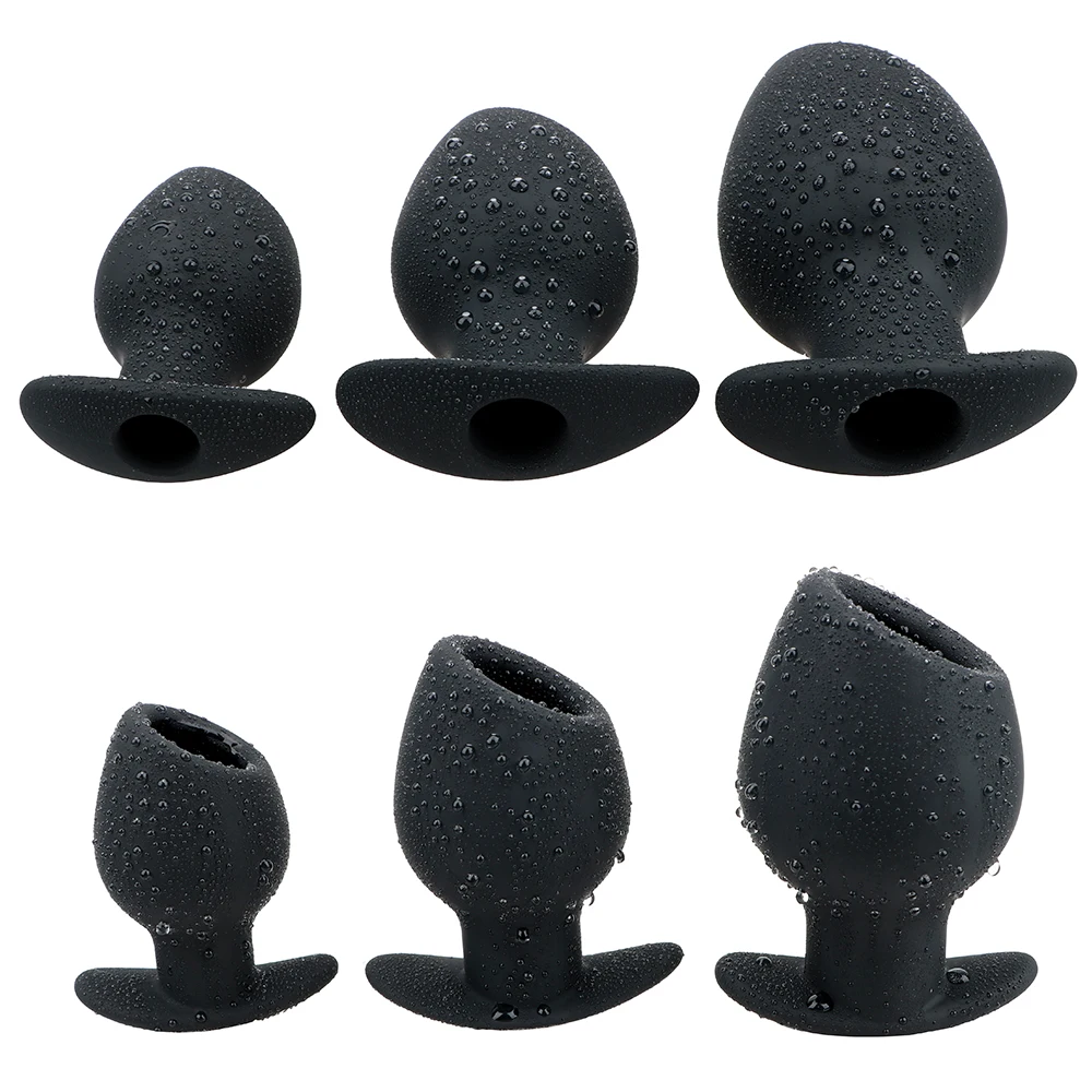 OLO Anal Plug Sex Tool For Couple Butt Plug Enema Anal Dilator Hollow Silicone Erotic Sex Toy For Women Men Vagina Speculum