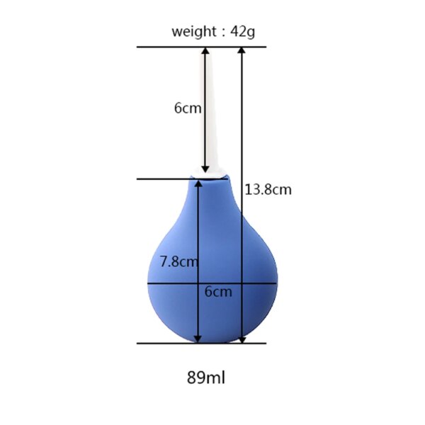89ML Bulb Shape Rubber Vagina Cleaner Enema Clean Container Anal Cleaner Douche Enema Bulb For Women Men Health Hygiene Tool