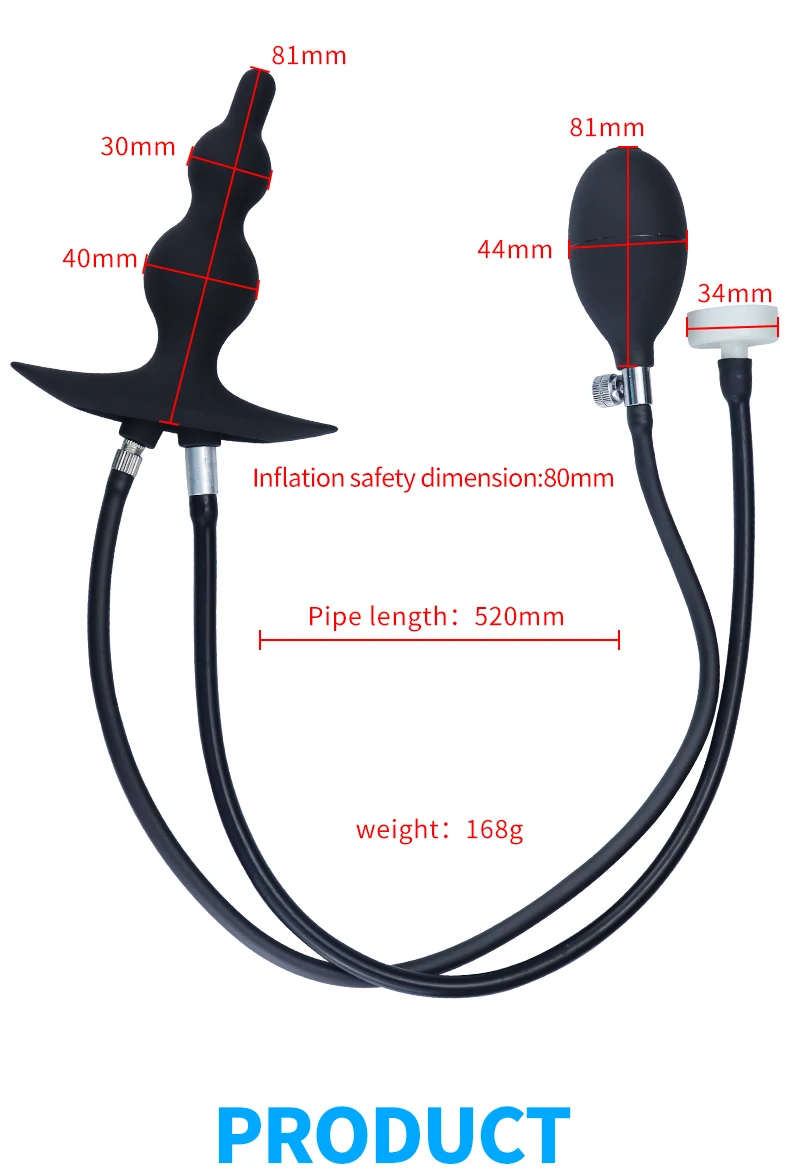Inflatable Buttplug Pee Enema Tool/Cleaning  Silicone Anal Plug/Dildo Prostate Massager Extreme Dilator Sex Toy for Women Men