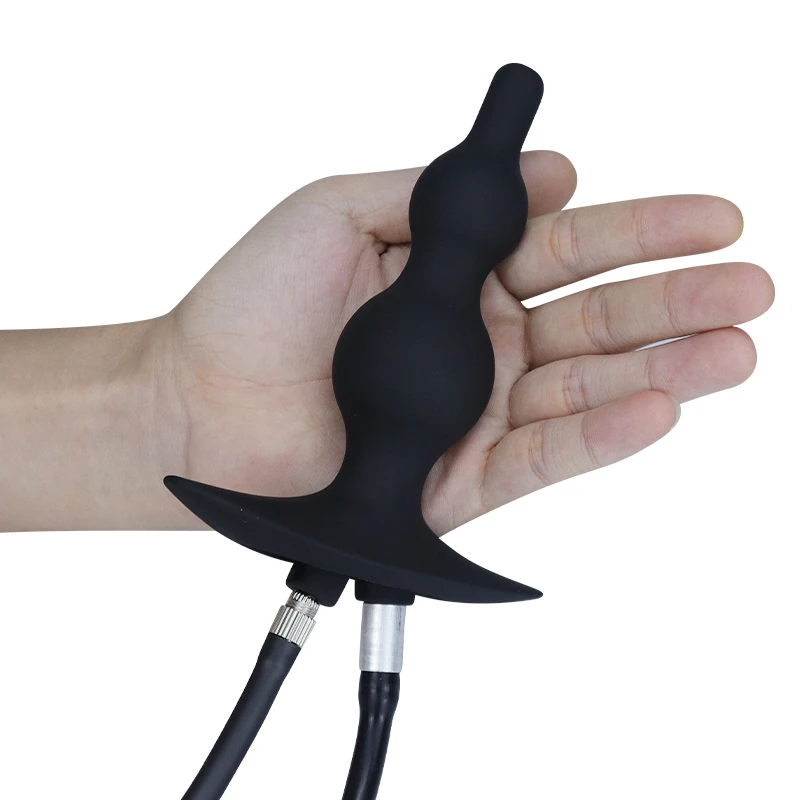 Inflatable Buttplug Pee Enema Tool/Cleaning  Silicone Anal Plug/Dildo Prostate Massager Extreme Dilator Sex Toy for Women Men